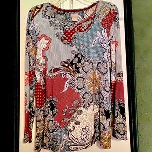 Chico’s Size 3 Paisley Top